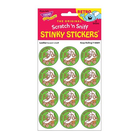 Trend Keep Rolling/Leather Scented Stickers, 144PK T83611